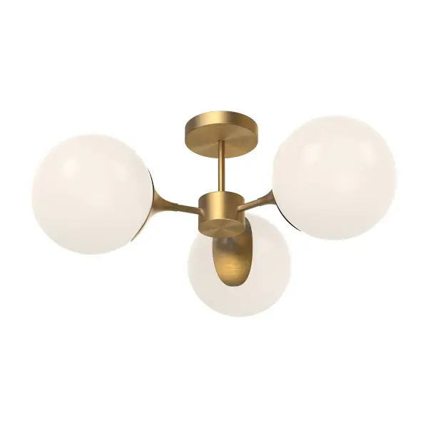 Nouveau 26-Inch Semi-Flush Mount in Aged Gold - Image 3