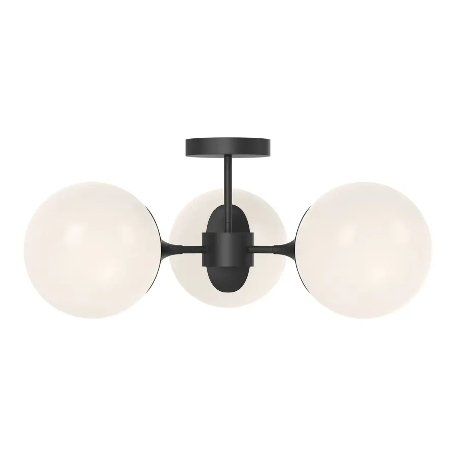 Nouveau 26-Inch Semi-Flush Mount in Aged Gold - Image 4