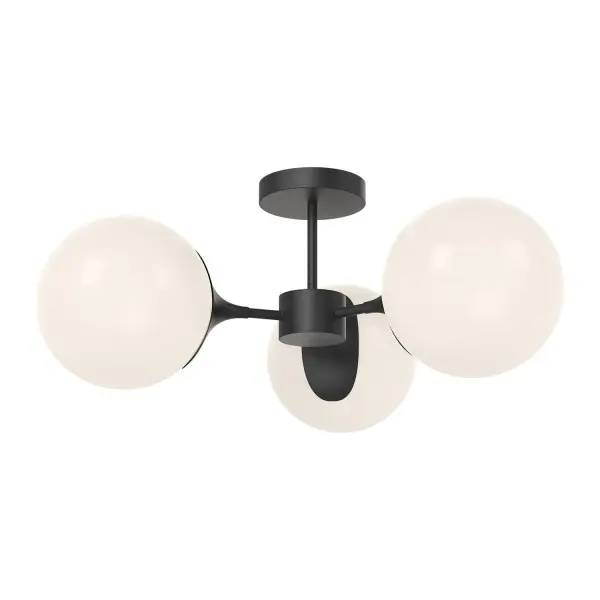 Nouveau 26-Inch Semi-Flush Mount in Aged Gold - Image 5