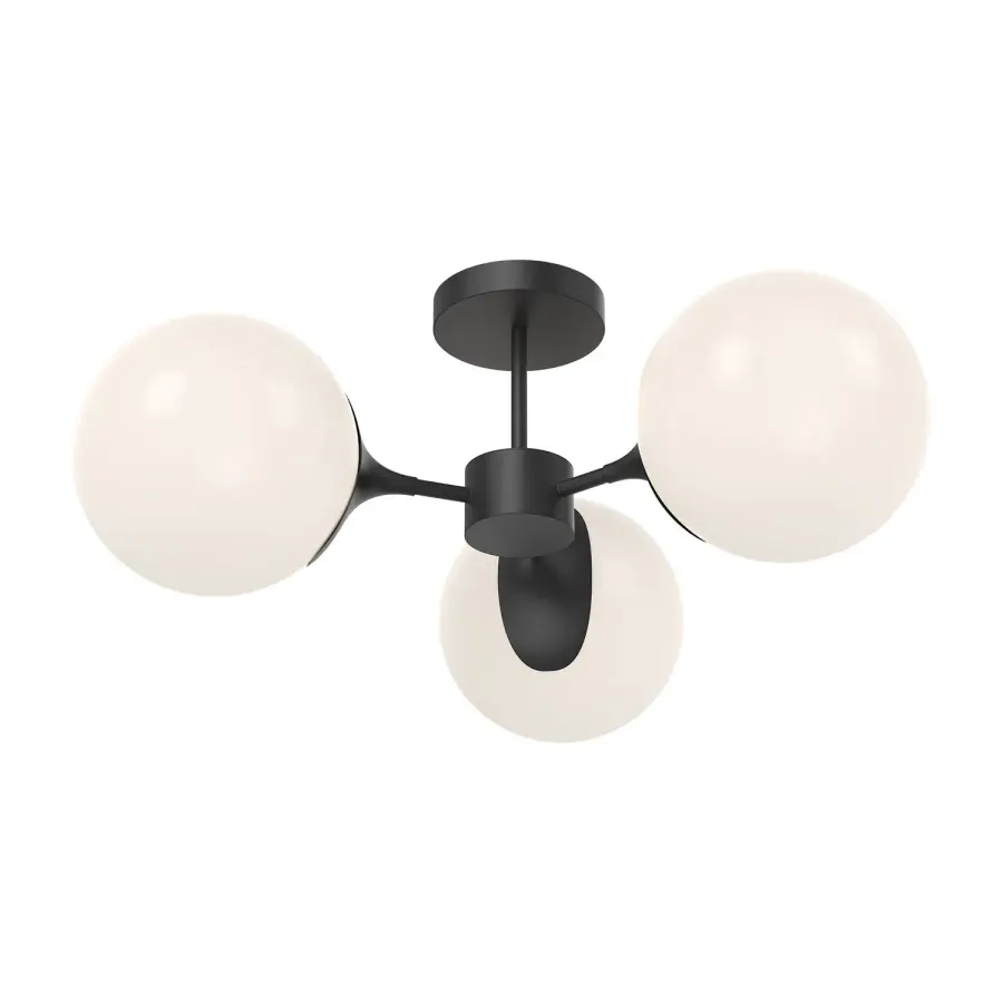 Nouveau 26-Inch Semi-Flush Mount in Aged Gold - Image 6
