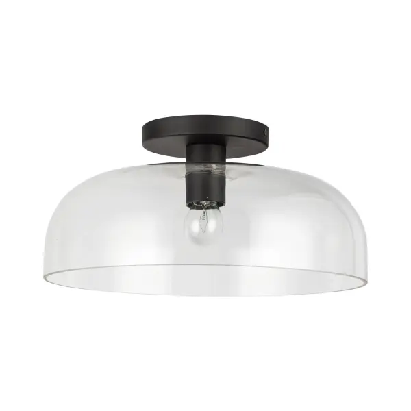 Elegant Semi-Flush with Sinuous Metal and Delicate Glass Domes - Image 6
