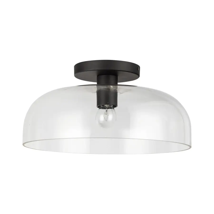 Elegant Semi-Flush with Sinuous Metal and Delicate Glass Domes - Image 6