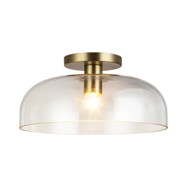 Elegant Semi-Flush with Sinuous Metal and Delicate Glass Domes - Image 8