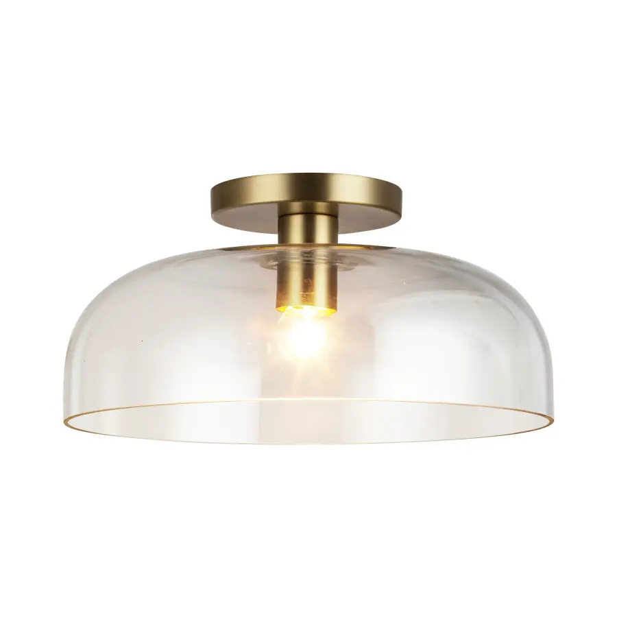 Elegant Semi-Flush with Sinuous Metal and Delicate Glass Domes - Image 8