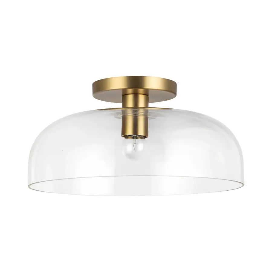 Elegant Semi-Flush with Sinuous Metal and Delicate Glass Domes - Image 9