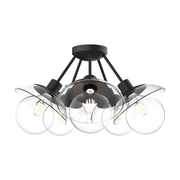 Mid-Century Sputnik Design with Modern Glass Petal Accents - Image 4