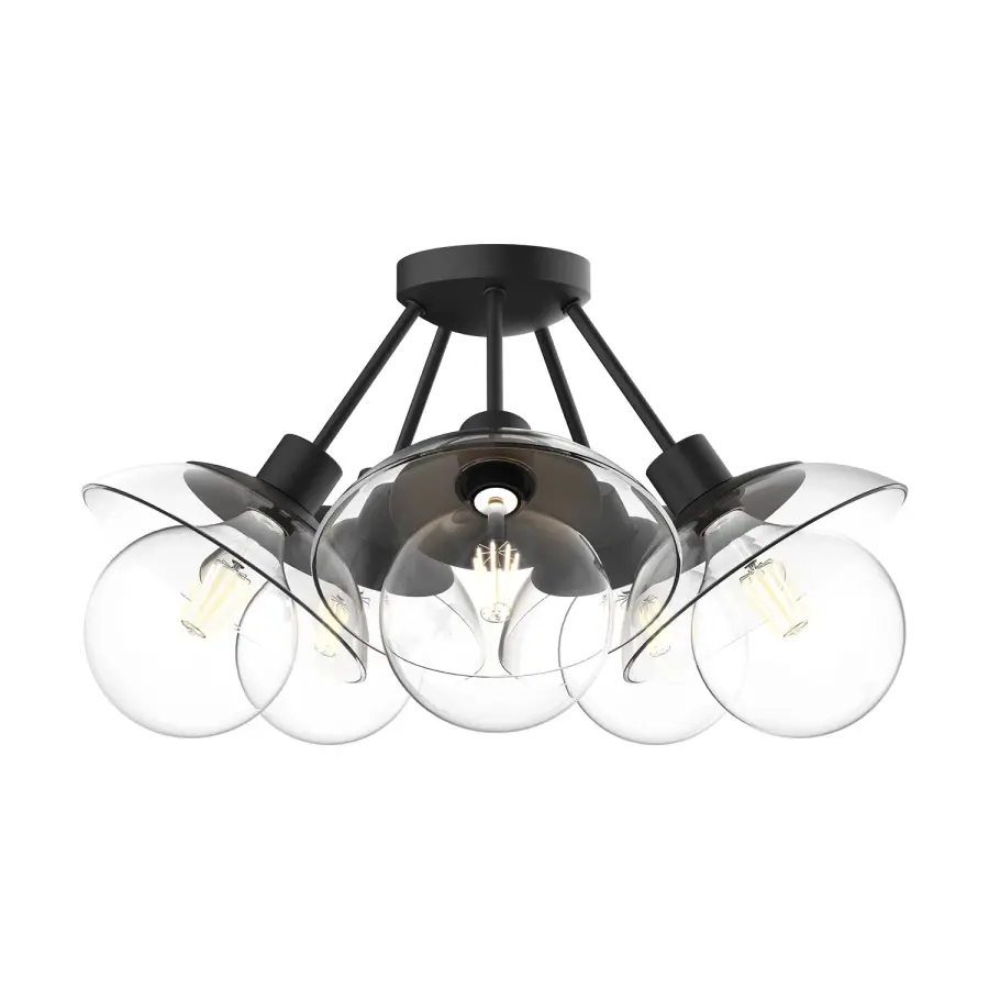 Mid-Century Sputnik Design with Modern Glass Petal Accents - Image 4