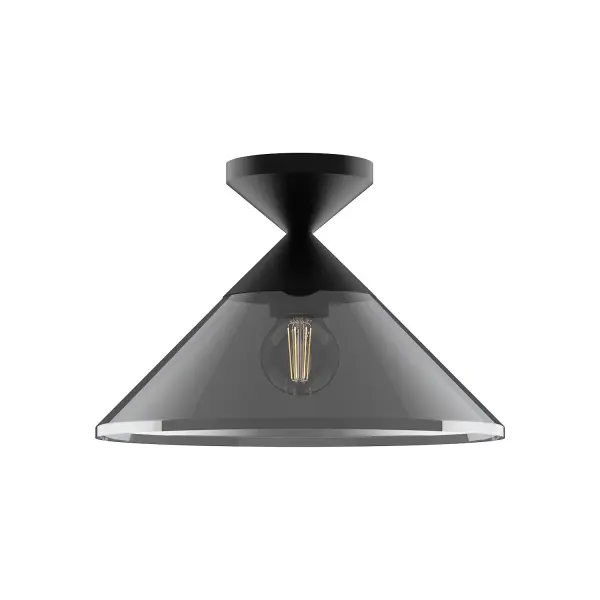 Mauer 12-Inch Semi-Flush Mount in Brushed Gold - Image 1