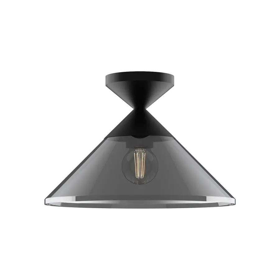 Mauer 12-Inch Semi-Flush Mount in Brushed Gold - Image 1