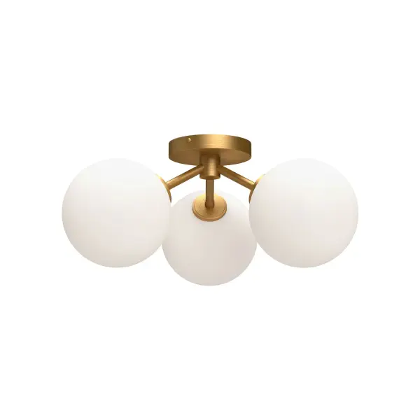 Cassia 17-Inch Semi-Flush Mount in Matte Black with Clear Glass - Image 1