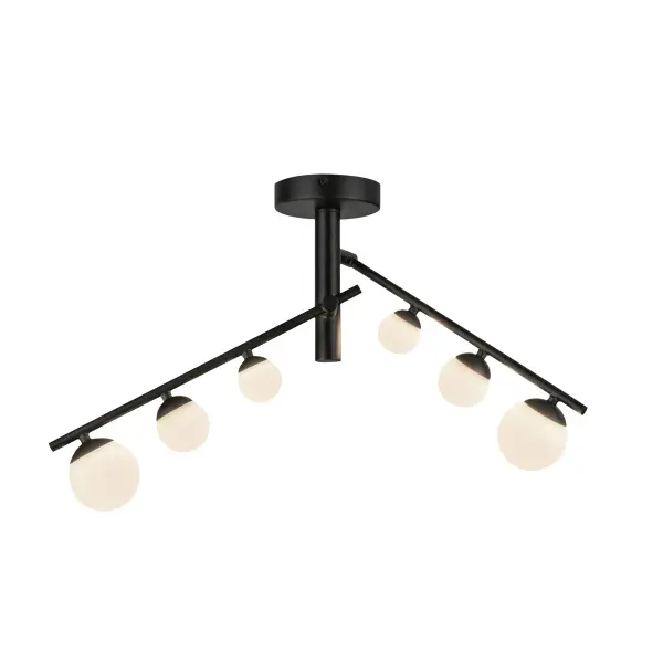 Cypress 2 Head Semi-Flush Mount in Matte Black - Image 1
