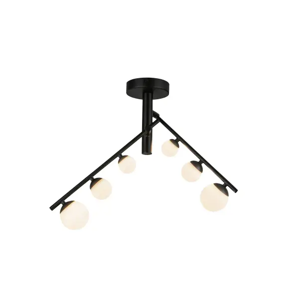 Cypress 2 Head Semi-Flush Mount in Matte Black - Image 5