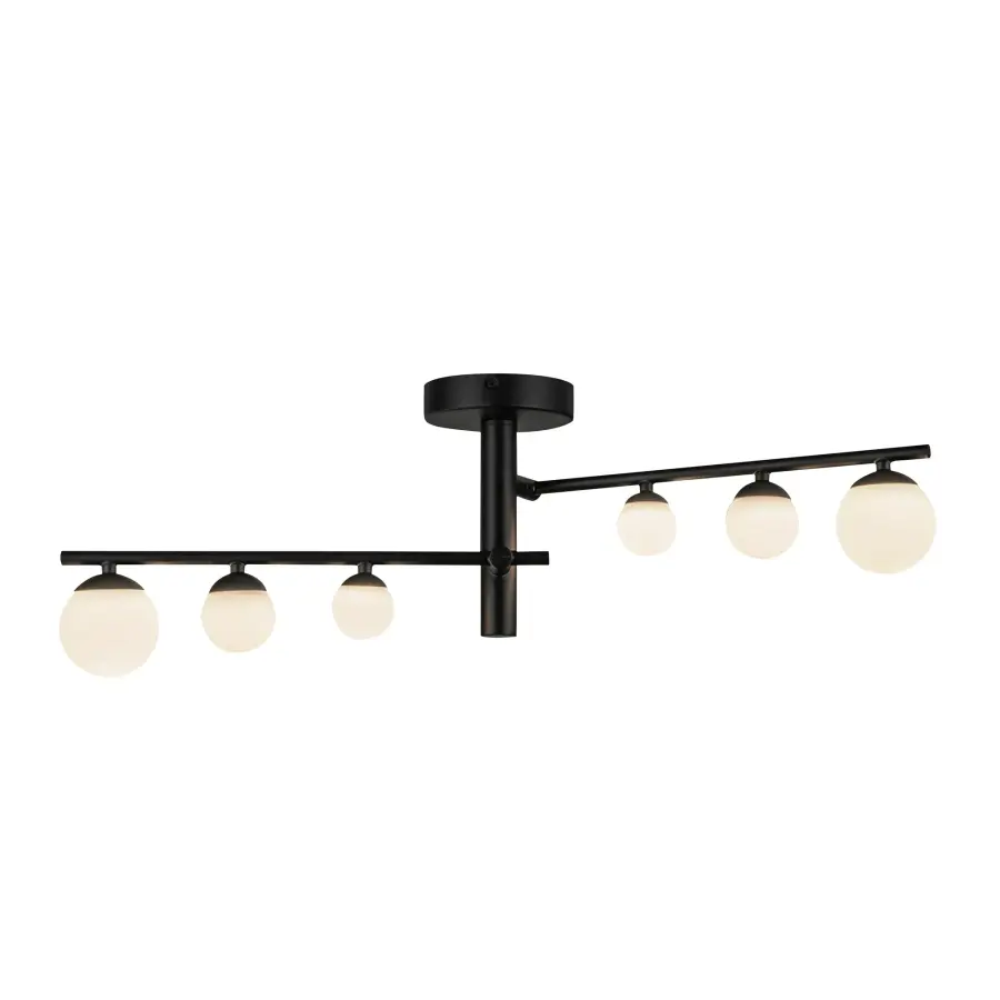 Cypress 2 Head Semi-Flush Mount in Matte Black - Image 6