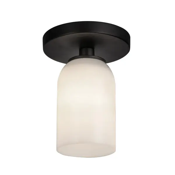 The Nola 4-inch semi-flush mount combines modern minimalism with practical functionality. Its compact profile and exposed bulb design create an inviting ambiance in hallways, entryways, and smaller rooms.