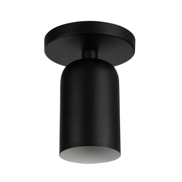 Nola 4-Inch Semi-Flush Mount in Matte Black with Gold Opal Glass - Image 12