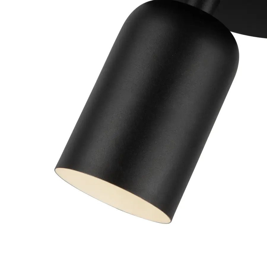Nola 4-Inch Semi-Flush Mount in Matte Black with Gold Opal Glass - Image 13