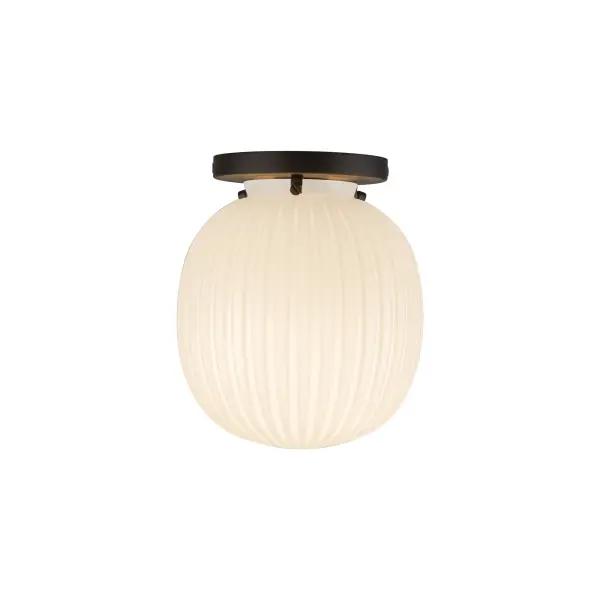 Cherise 7-Inch Semi-Flush Mount in Matte Black - Image 1