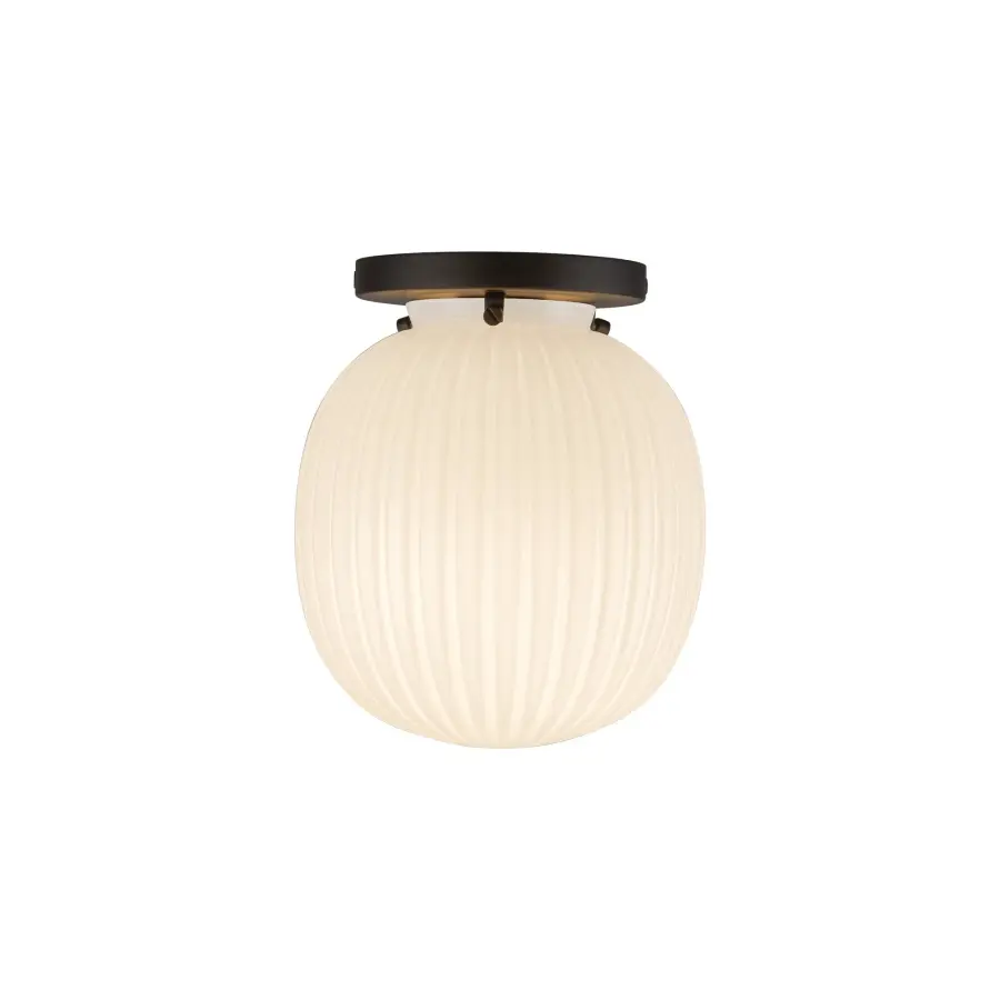Cherise 7-Inch Semi-Flush Mount in Matte Black - Image 1