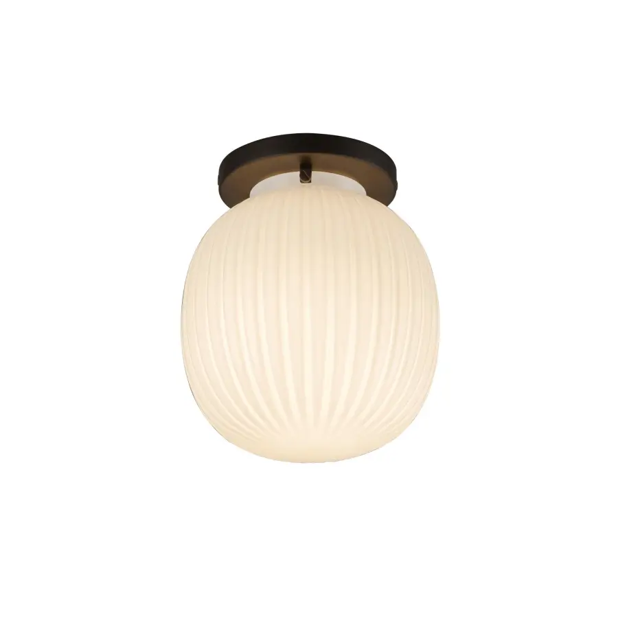 Cherise 7-Inch Semi-Flush Mount in Matte Black - Image 2