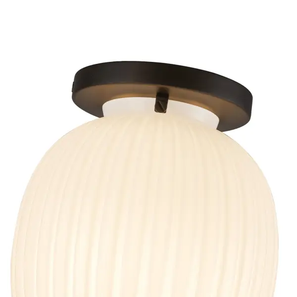 Cherise 7-Inch Semi-Flush Mount in Matte Black - Image 3