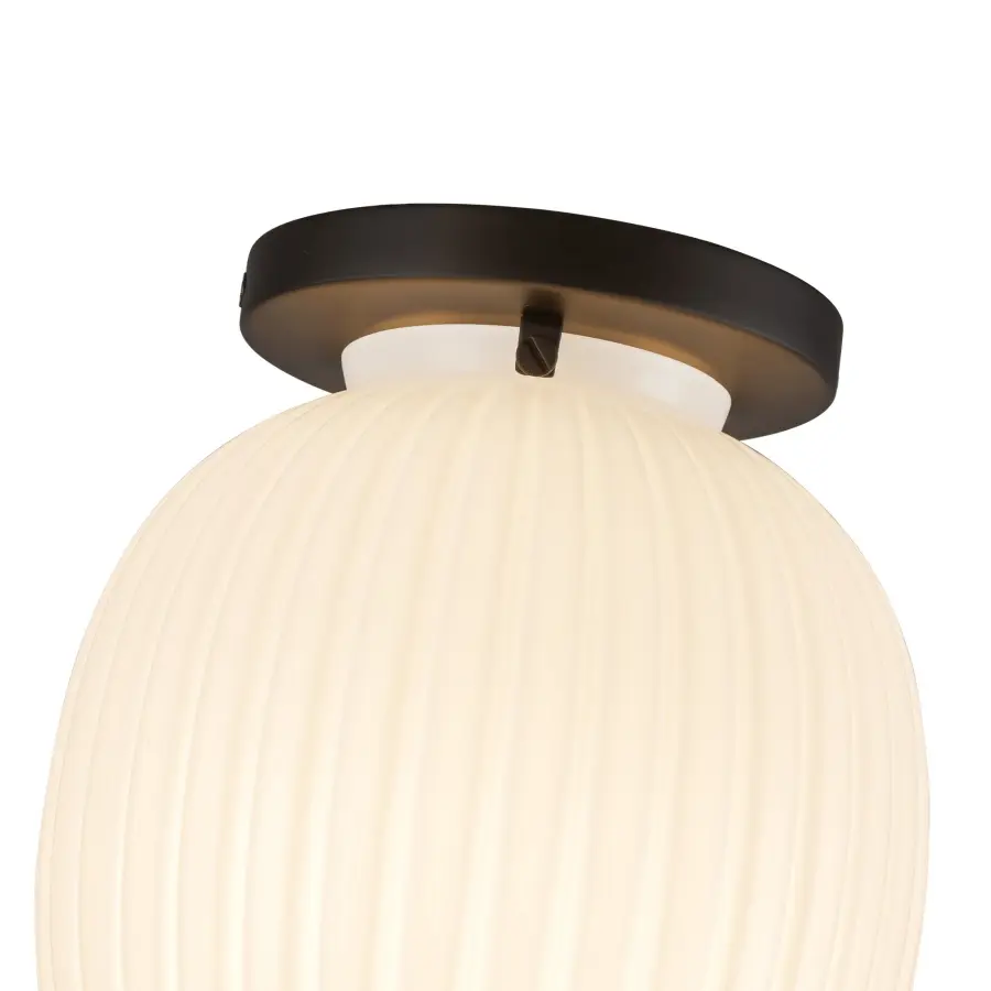 Cherise 7-Inch Semi-Flush Mount in Matte Black - Image 3