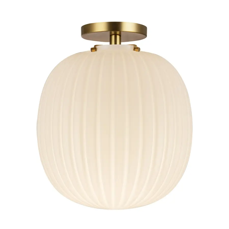 Cherise 12-Inch Semi-Flush Mount in Matte Black - Image 1