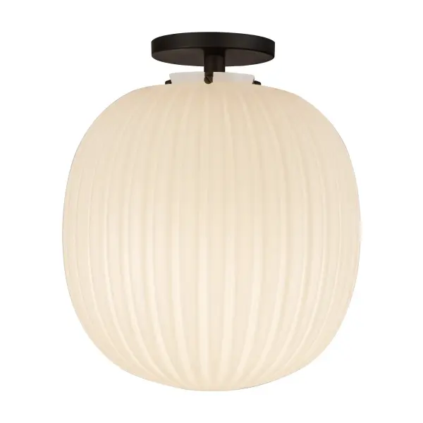 Cherise 12-Inch Semi-Flush Mount in Matte Black - Image 4