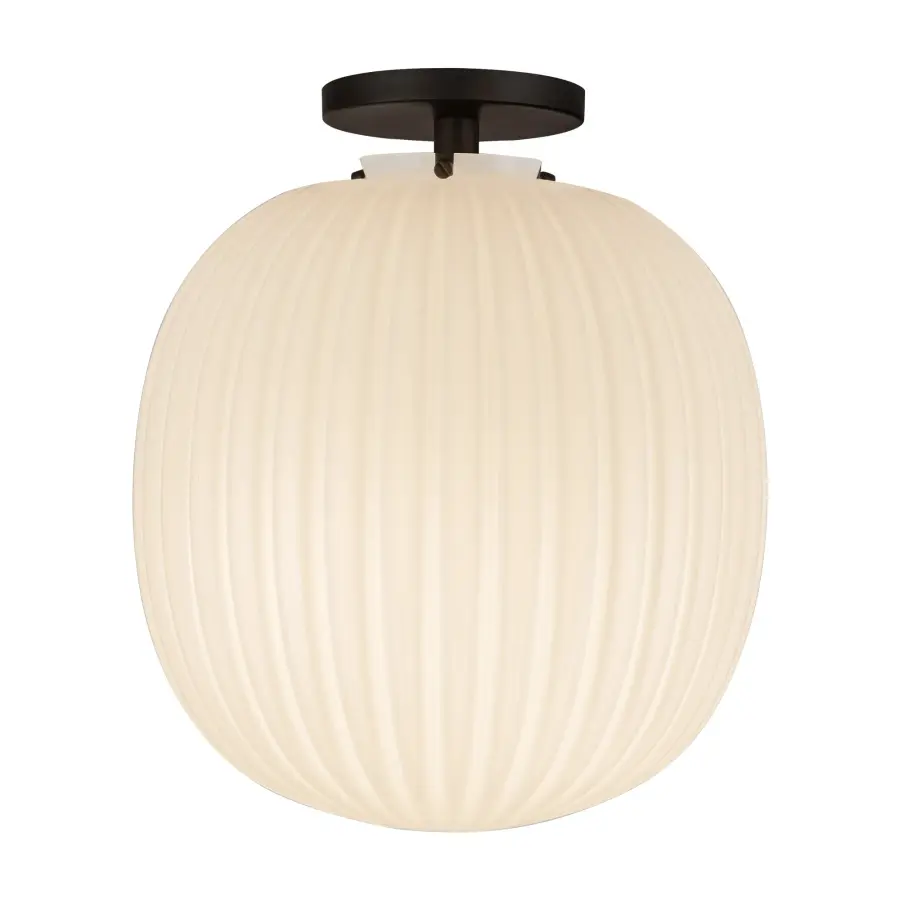 Cherise 12-Inch Semi-Flush Mount in Matte Black - Image 4