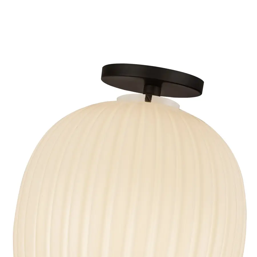 Cherise 12-Inch Semi-Flush Mount in Matte Black - Image 5