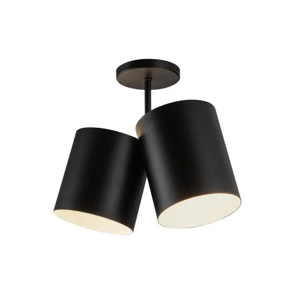 Keiko 14" Semi-Flush Mount in Brushed Gold - Image 1