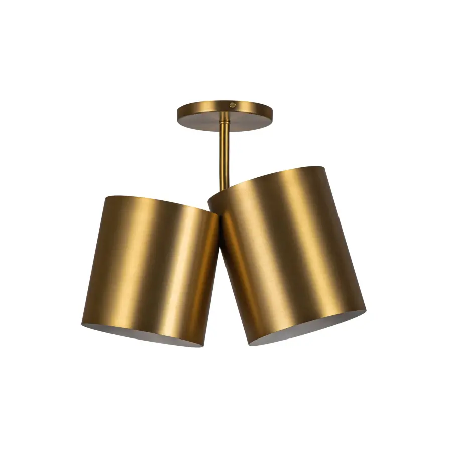 Keiko 14" Semi-Flush Mount in Brushed Gold - Image 12
