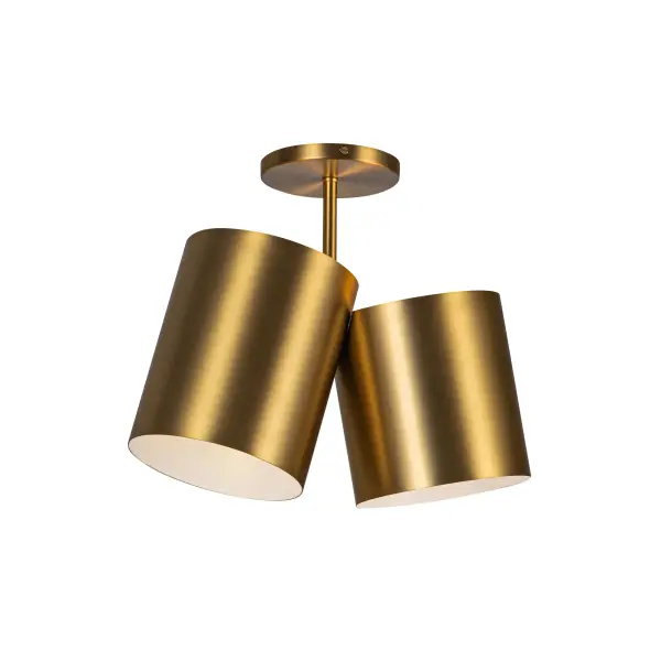 Keiko 14" Semi-Flush Mount in Brushed Gold - Image 9