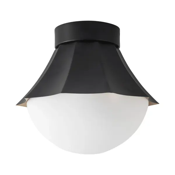 Shelton 11-Inch Semi-Flush Mount in Matte Black - Image 11