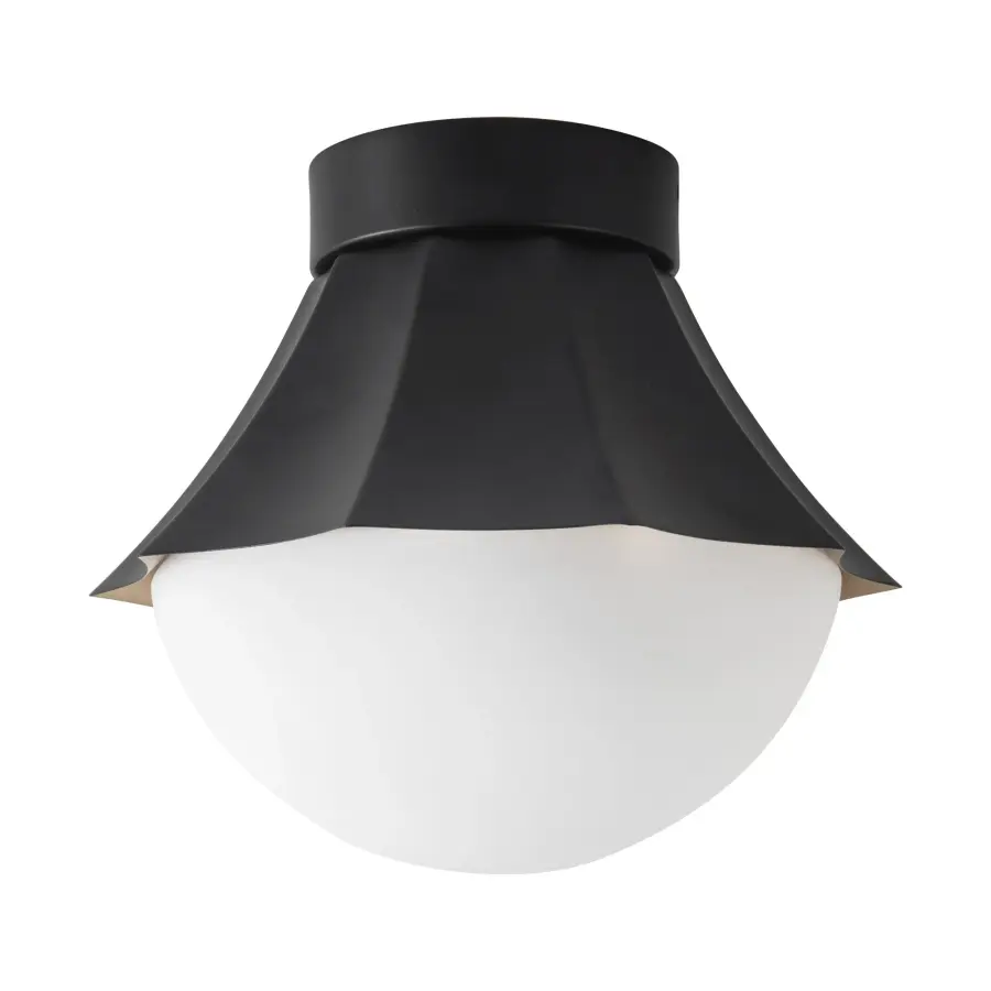Shelton 11-Inch Semi-Flush Mount in Matte Black - Image 11