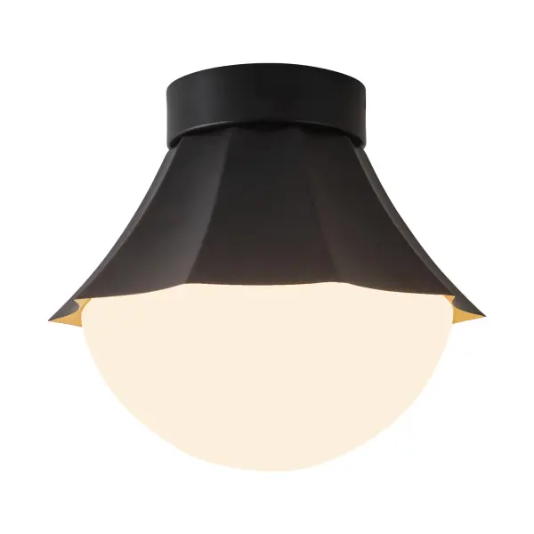 Shelton 11-Inch Semi-Flush Mount in Matte Black - Image 3