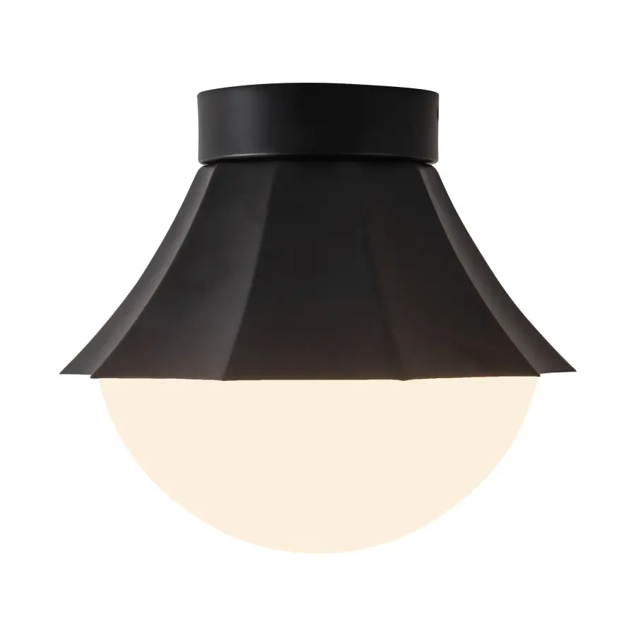 Shelton 11-Inch Semi-Flush Mount in Matte Black - Image 4