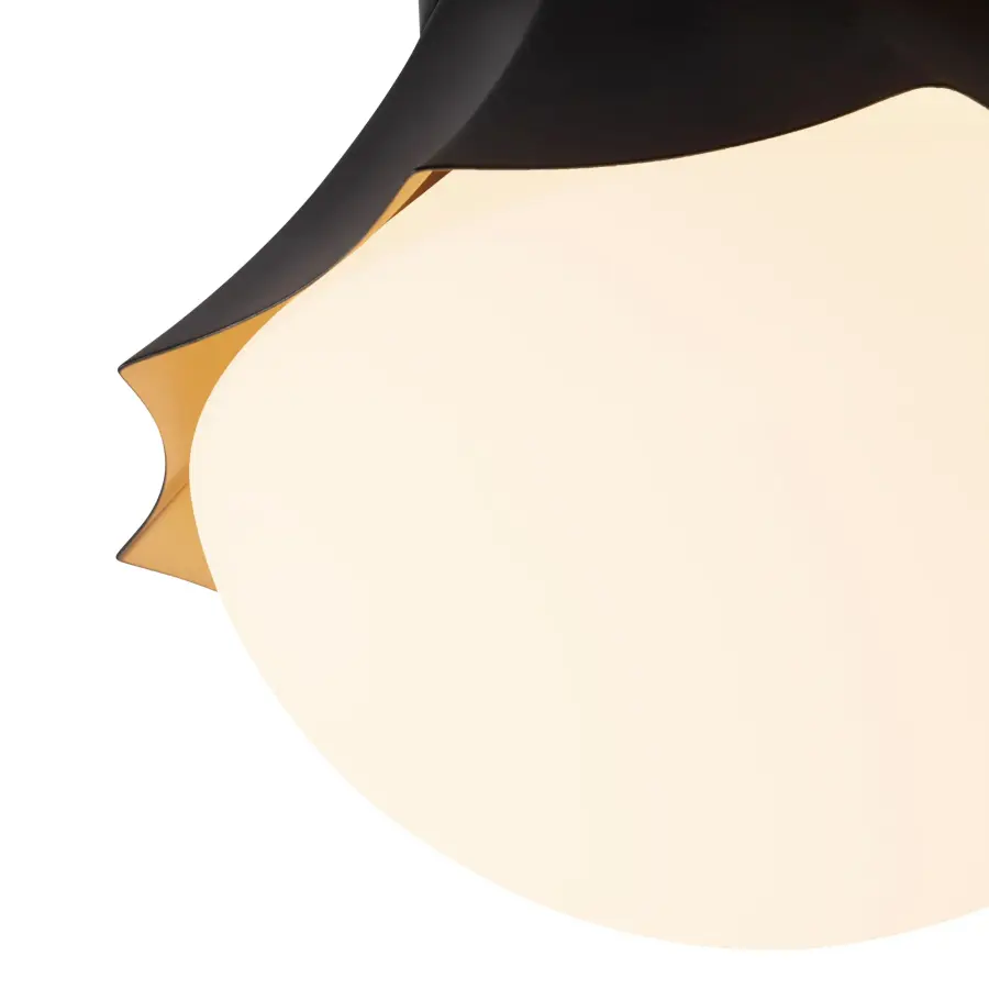 Shelton 11-Inch Semi-Flush Mount in Matte Black - Image 9