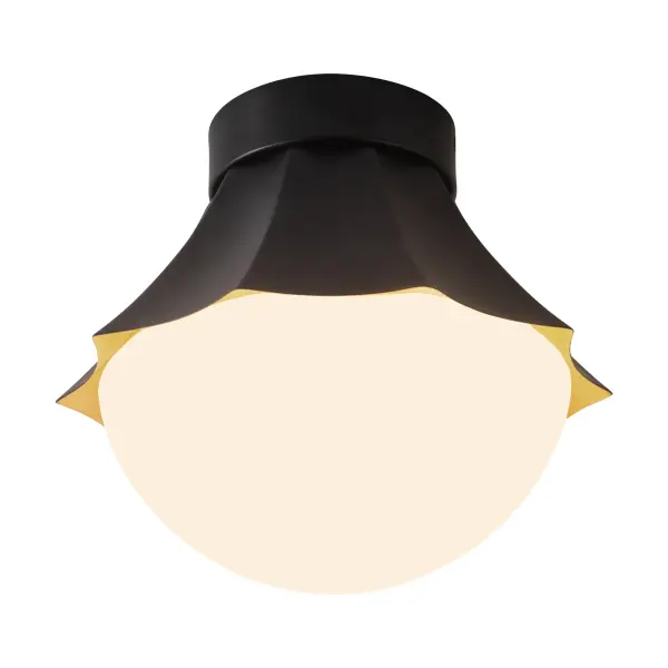 Shelton 11-Inch Semi-Flush Mount in Matte Black - Image 10