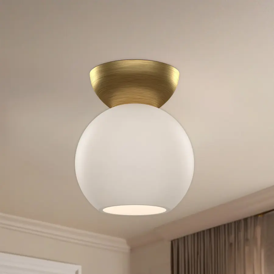 Arcadia 6-Inch Semi-Flush Mount in Brushed Gold - Image 2