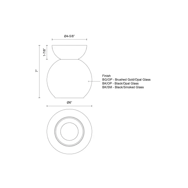 Arcadia 6-Inch Semi-Flush Mount in Brushed Gold - Image 14