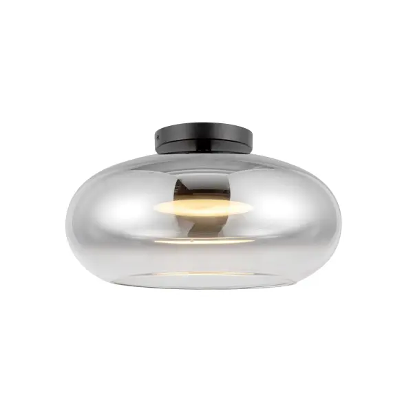 Trinity 14-Inch Semi-Flush Mount in Matte Black - Image 1
