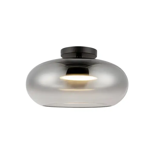 Trinity 14-Inch Semi-Flush Mount in Matte Black - Image 11