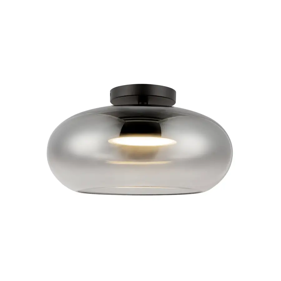 Trinity 14-Inch Semi-Flush Mount in Matte Black - Image 11