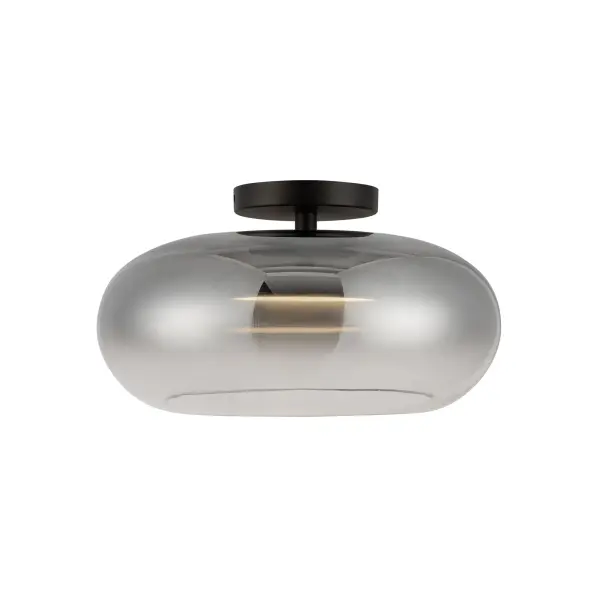 Trinity 14-Inch Semi-Flush Mount in Matte Black - Image 12