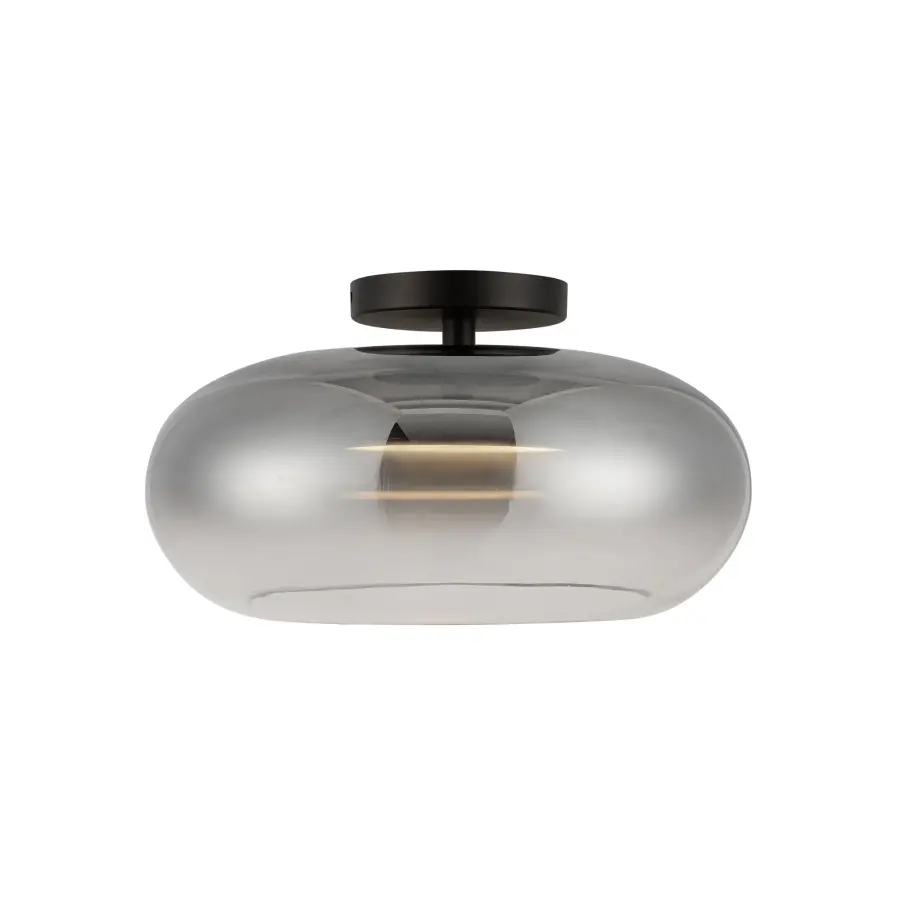 Trinity 14-Inch Semi-Flush Mount in Matte Black - Image 12