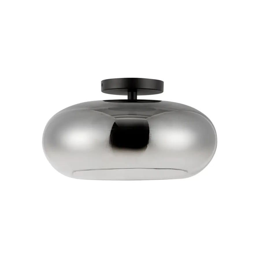 Trinity 14-Inch Semi-Flush Mount in Matte Black - Image 13