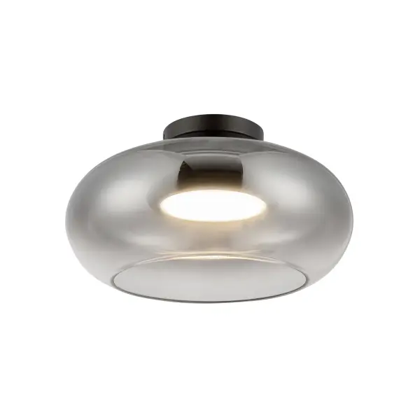 Trinity 14-Inch Semi-Flush Mount in Matte Black - Image 14