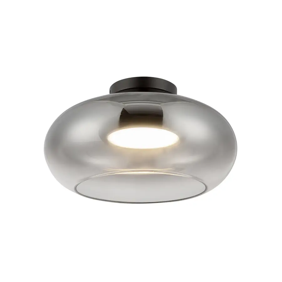 Trinity 14-Inch Semi-Flush Mount in Matte Black - Image 14