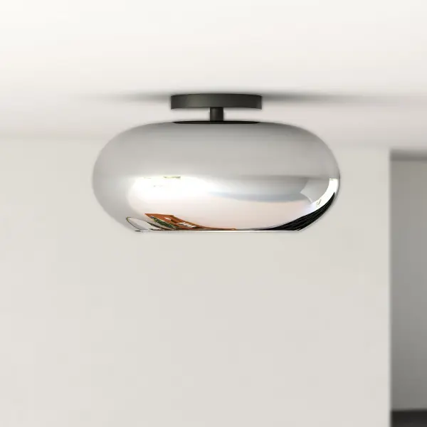 Trinity 14-Inch Semi-Flush Mount in Matte Black - Image 16