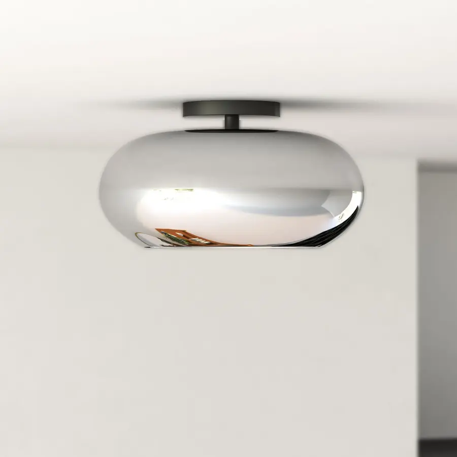 Trinity 14-Inch Semi-Flush Mount in Matte Black - Image 16